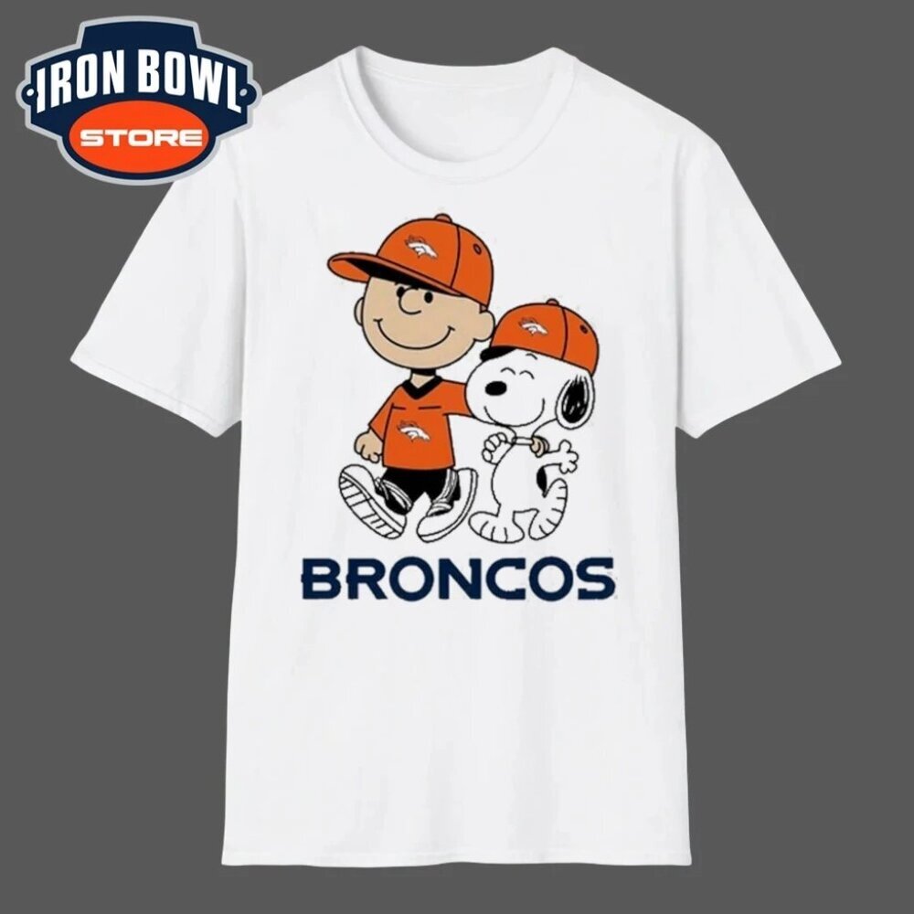 Snoopy and Charlie Brown Denver Broncos Peanuts Unisex T Shirt 90